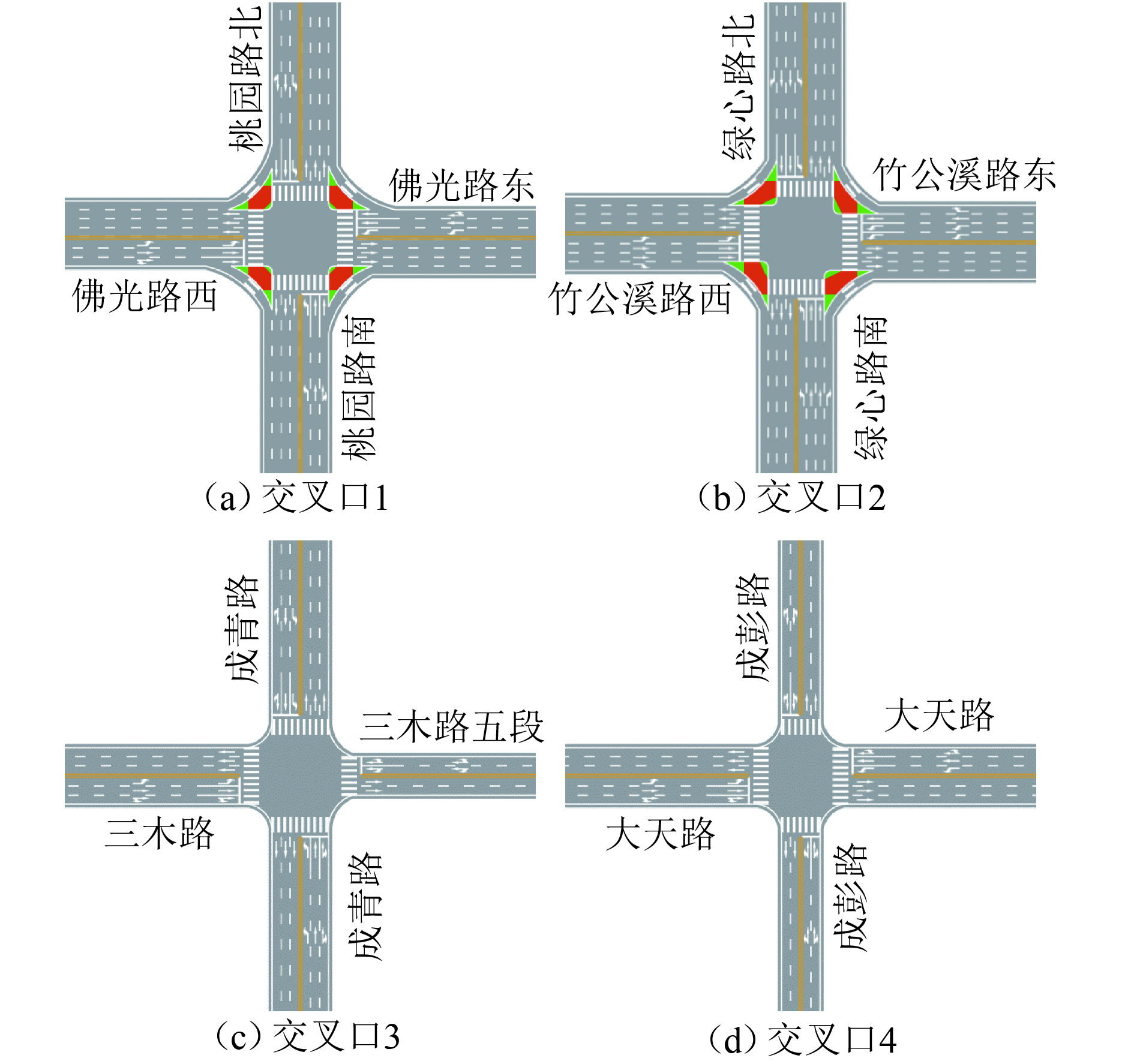 交叉口渠化图